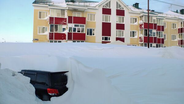 Последствия снежного циклона на Сахалине. Архивное фото