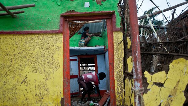 Последствия урагана Файлин в Индии