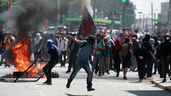 Акции протеста студентов в Чили. Фото с места событий