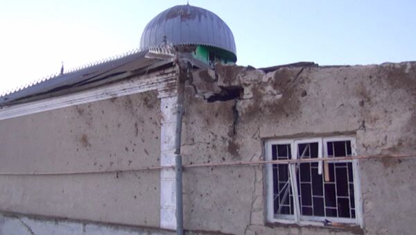 Первые кадры с места взрыва у здания мечети в Кабардино-Балкарии