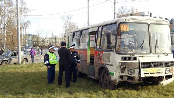 Дорожно-транспортное происшествие на улице Пушкина в Томске