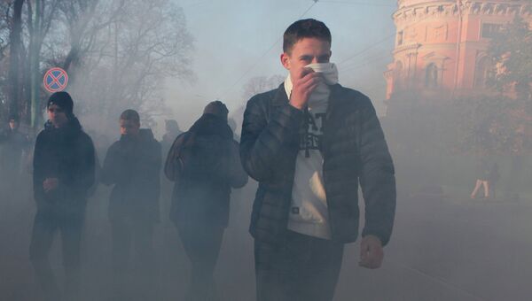 Шествие участников акции националистов в Петербурге. Архивное фото
