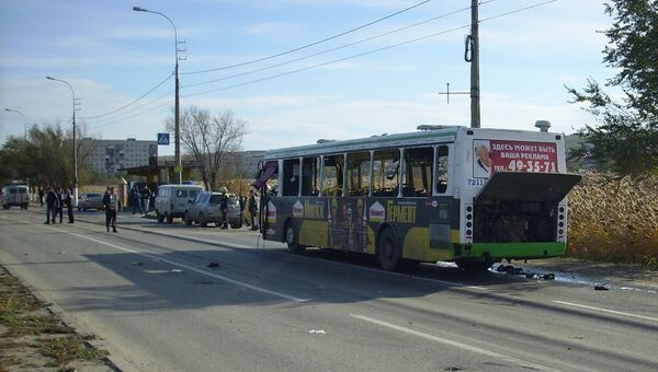 Взрыв в пассажирском автобусе в г. Волгоград. Фото с места события