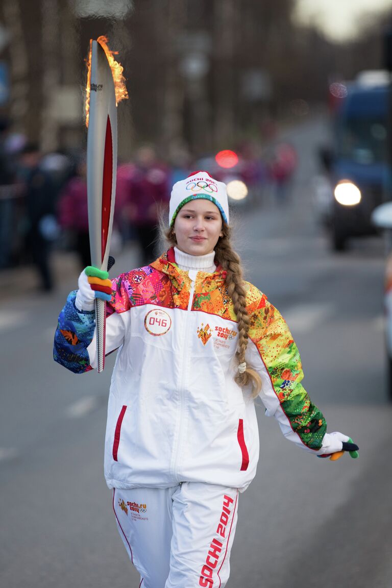 Самая юная участница Эстафеты в Вологде 15-летняя Владислава Новолодская