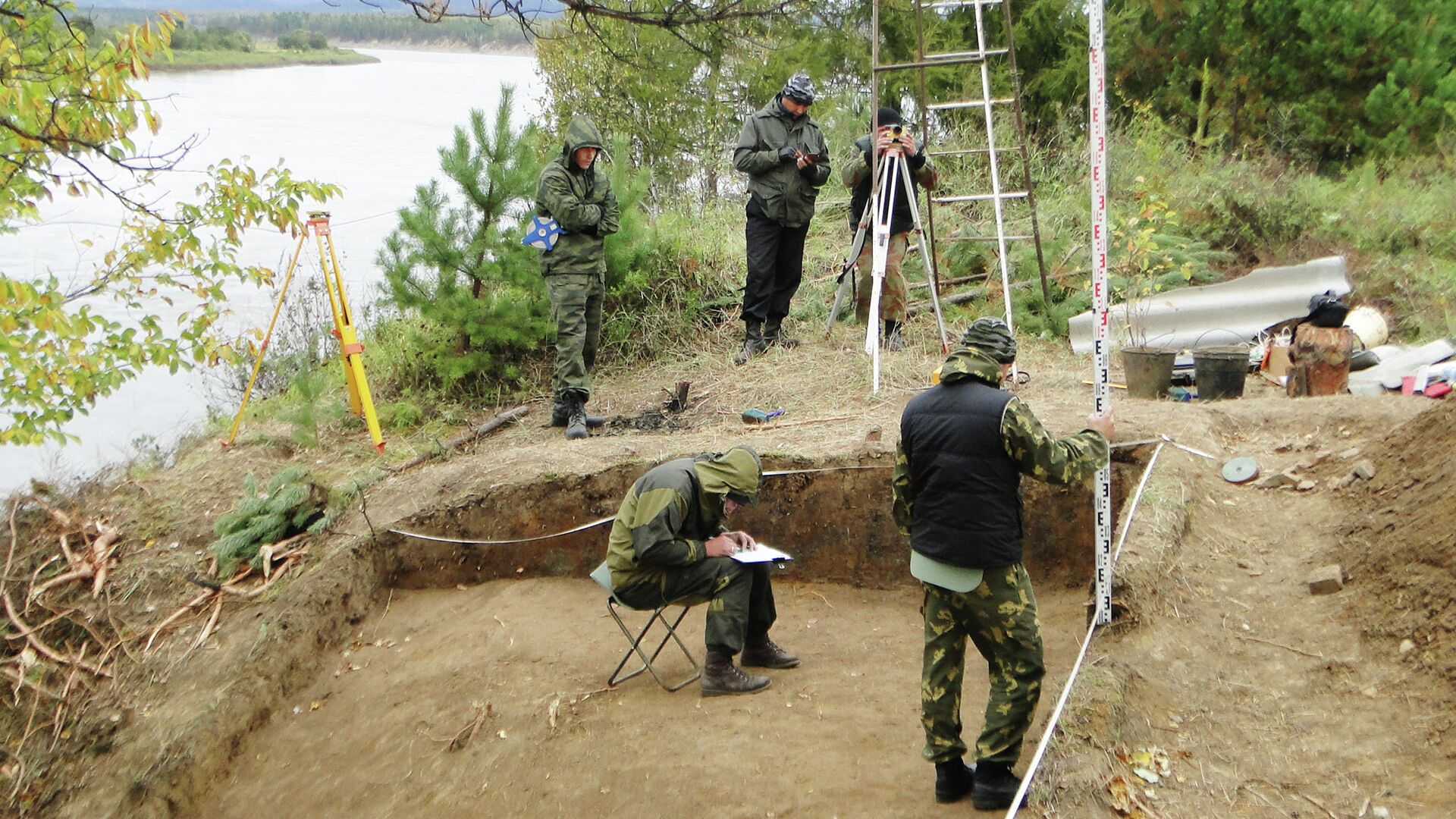 Археологические раскопки в Амурской области, Албазинский острог - РИА Новости, 1920, 09.10.2023