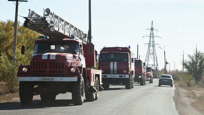 Автомобили пожарной службы, архивное фото