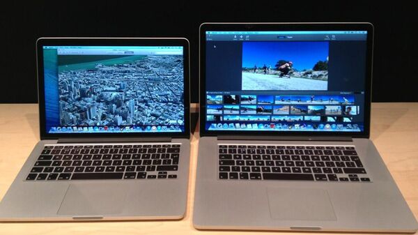 Презентация Apple - Новые ноутбуки MacBook с13-дюймовым и 15-дюймовым дисплеями. Архивное фото