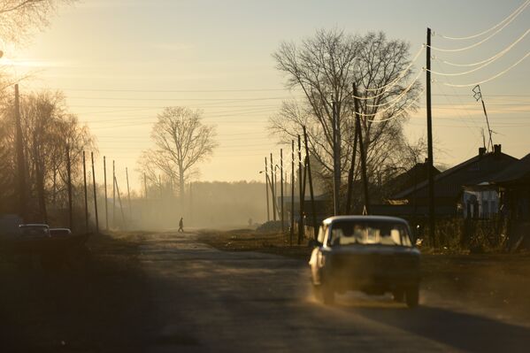Утро в селе Мышланкино Сузунского района Новосибирской области