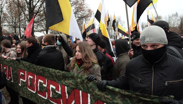 Акция националистов Русский марш в Санкт-Петербурге. Архивное фото