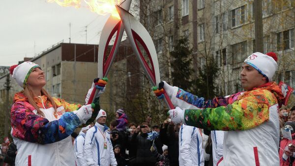 Эстафета Олимпийского огня в Гатчине. Фото с места события