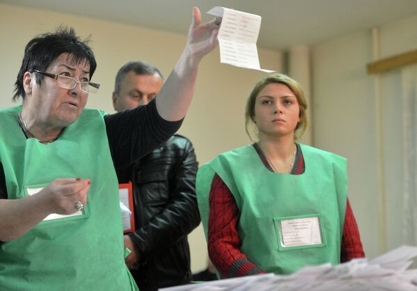 Подчет голосов по выборам президента Грузии