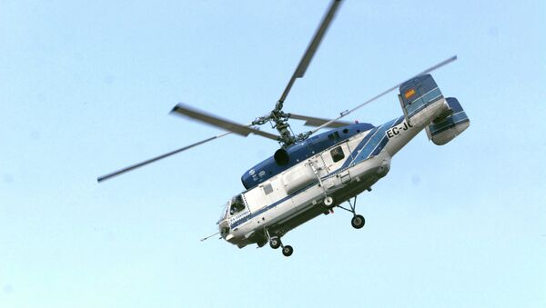 Вертолет КА-32А, предназначенный для тушения пожаров.