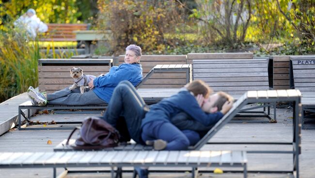 Теплая погода в Москве