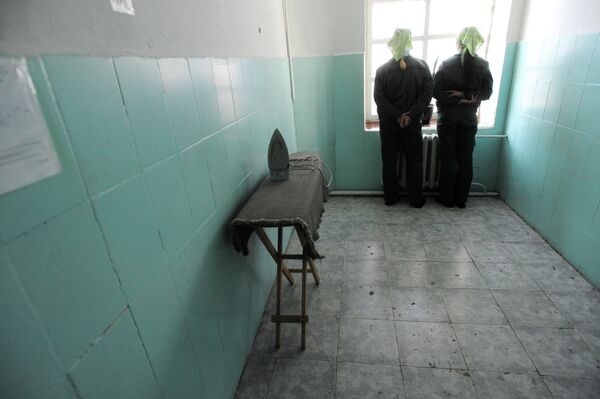 Заключенные в бытовой комнате исправительной колонии общего режима для женщин