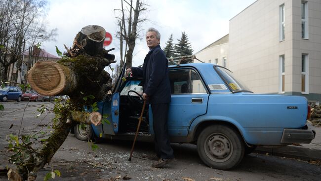 Последствия урагана Святой Иуда в Великом Новгороде. Архивное фото