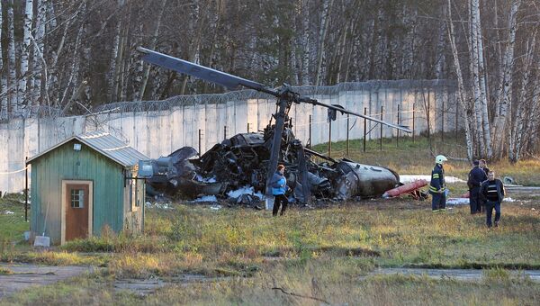 Вертолет Ка-52 упал в районе Выхино-Жулебино, фото с места событий