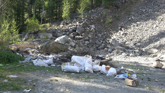 Свалка близ Телецкого озера в Горном Алтае, фото с места события