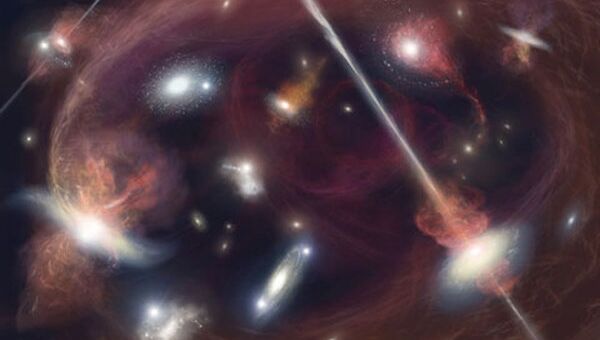 В бурной молодости Вселенной 10-12 миллиардов лет назад шло активно образование новых звезд, однако они также быстро гибли, взрываясь сверхновыми. Элементы, образовавшиеся в этих взрывах, послужили строительным материалом для новых звезд.