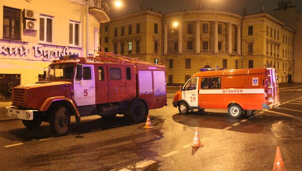 Пожарные машины в Петербурге. Архивное фото
