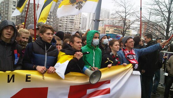 Русский марш в Люблино, фото с места события