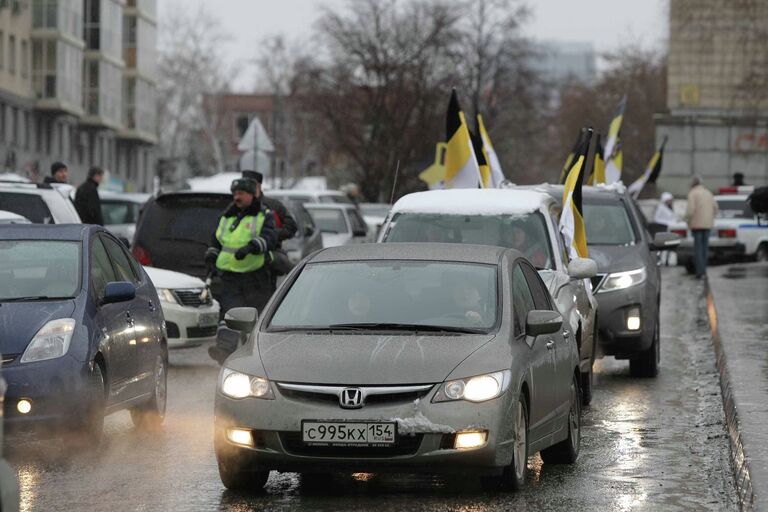 Акция Русский автопробег в Новосибирске Акция Русский автопробег в Новосибирске
