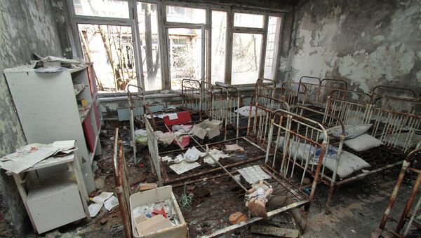 Город Припять, зона отчуждения Чернобыльской АЭС. Архивное фото