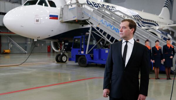 Д.Медведев посетил Шереметьево