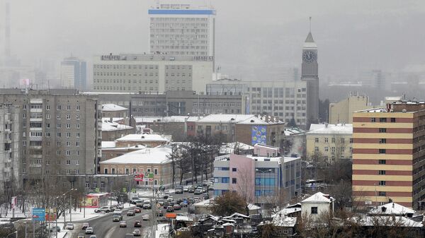 Красноярск ранней зимой, архивное фото