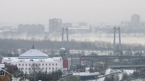 Красноярск ранней зимой, архивное фото