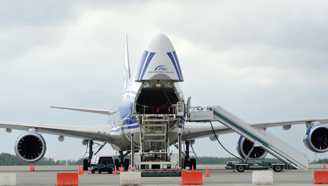 Самолет Boeing-747-8F авиакомпании AirBridgeCargо