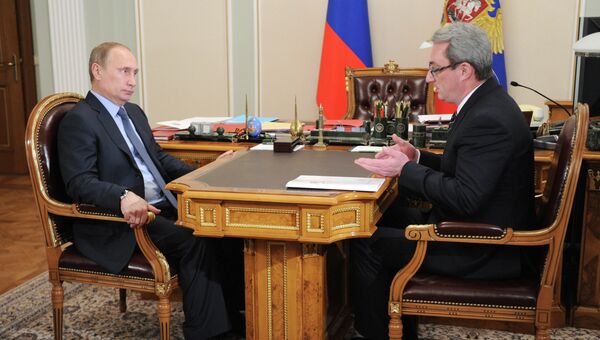 В.Путин провел встречу с В.Гайзером, архивное фото