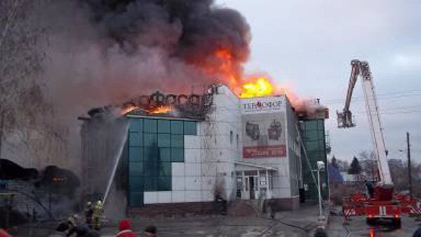 Пожар в Барнауле по проезду Рыбозаводской