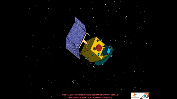 Индийский марсианский зонд Мангальян раскрывает солнечные батареи, архивное фото