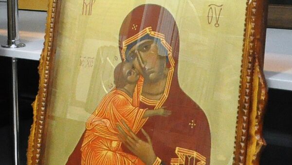 Владимирская икона Божией Матери, написанная новосибирским заключенным