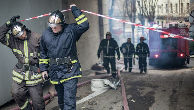 Пожар в НИИ радиоэлектроники в Москве. Фото с места события