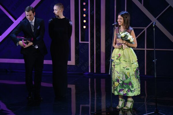 Победительница в номинации Модница года дизайнер Наталья Гольденберг на церемонии вручения премии Женщина года GLAMOUR 2013