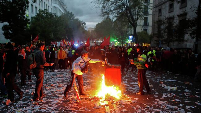 Забастовка дворников в Мадриде