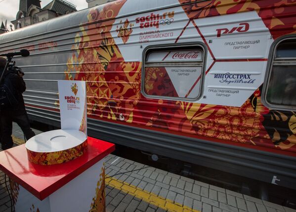 Олимпийский поезд во Владивостоке