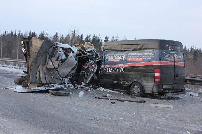 ДТП 22 февраля на трассе Красноярск - Ачинск