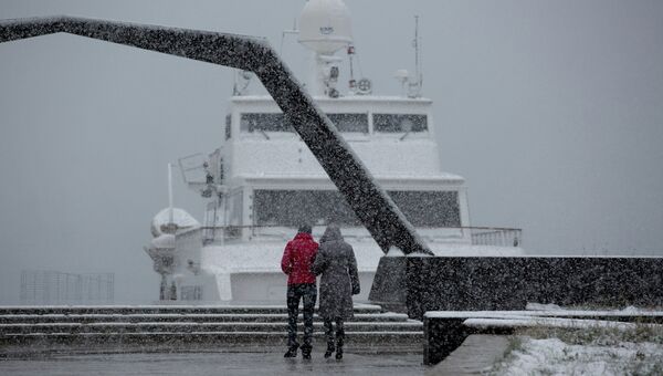 Снег во Владивостоке, архивное фото