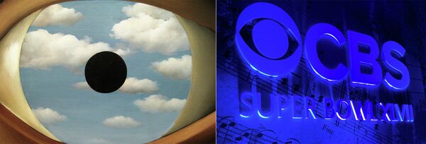 Рене Магритт. Фальшивое зеркало. 1928 / Логотип CBS Corporation Рене Магритт. Фальшивое зеркало. 1928 / Логотип CBS Corporation