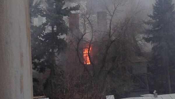 Здание МАИ загорелось в Москве