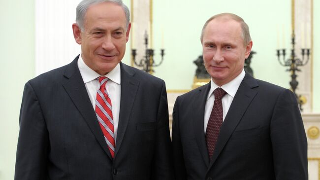Президент России Владимир Путин и премьер-министр Израиля Биньямин Нетаньяху. Архивное фото