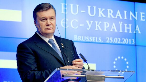 Президент Украины Виктор Янукович на XVI саммите Украина - Европейский Союз в Брюсселе.