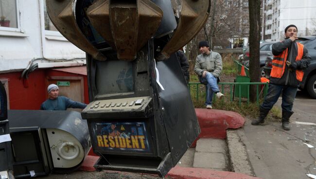 Уничтожение игрового оборудования. Фото с места события