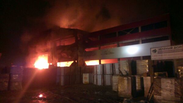 Пожар на складе в Рязанской области