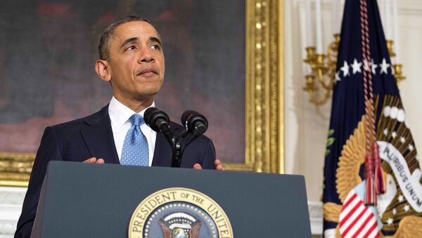Президент США Барак Обама выступил с заявлением по соглашению между Ираном и шестеркой. Фото с места события