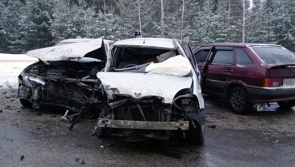 Авария на Кузовлевском тракте в Томске, фото с места события