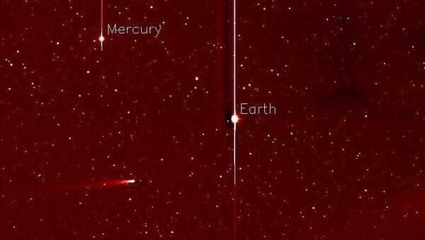 Снимок кометы ISON с космического телескопа Стерео-А