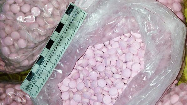 Изъятые таблетки амфетамина. Фото с места события